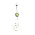 thumbnail image 3 of Belly Button Ring with Spiral and Cubic Zirconia Stone 14g, 3 of 6