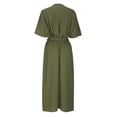 thumbnail image 4 of BEFOKA Robe pour Femme Grande Taille, Liquidation de Robes d'Été pour Femmes, Robe Longue Irrégulière Décontractée Unie à Lacets pour Femme, 4 of 4