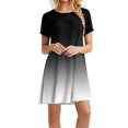 thumbnail image 2 of TJAZFJPA Robes d'Été Femmes Robes Décontractées Manches Courtes Robes d'Été T-Shirt Décontractées Jupes de Plage Mini Robes Robe Semi-Formelle pour Femmes Robes Blanches pour Femmes Fête, 2 of 5
