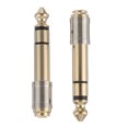 thumbnail image 1 of 2pcs 6.35mm to 3.5mm Audio Adapter Pure Copper Connector for Headphone Amplifier, 1 of 7