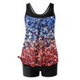 thumbnail image 2 of Warop Women's Classic Modest Swimdress,2 Piece Printed Strappy Back Conservative Pool Wear, 2 of 5