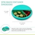 thumbnail image 4 of Melii Spin Snack Container, Food Storage for Kids 12 months +, 3 Compartments - Blue - 1 unit, 4 of 6