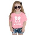 thumbnail image 4 of Chemises pour Bébé Fille Grandes Tailles Enfants Filles Imprimé Graphique Mignon Col Rond Manches Courtes T-Shirt Décontracté d'Été, 4 of 4
