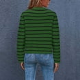 thumbnail image 3 of MeetoTime Women's Long Sleeve Striped Cardigan Sweaters Button Down Open Front Long Sleeve Knit Outwear with Pockets, 3 of 7