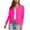 Rose Chaud, variante sur Lenpel Cardigan Court Décontracté pour Femme, Doux, Col en V, Manches Longues, Boutonné, Boléro Tricoté, Chandail Léger (Rose, Petit)