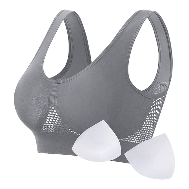 Bras for Women Wireless on Clearance 3PC Wireless Bras for Women No Underwire Comfort Seamless Supportive Bra Push up Bralettes with Removable Pads Bra No Padding Gray