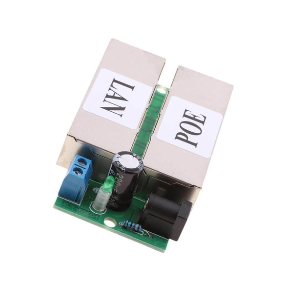 kurtrusly Poe Power Supply Module injector for Ethernet Bridge Webcam Black
