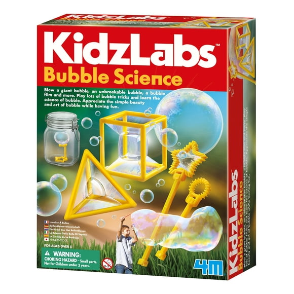 4M Toysmith: Bubble Science, Bubble Making Science Kit, Includes Recipes to Make Your Own Bubble Mixture, For Boys & Girls, Ages 5 and up