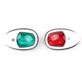 thumbnail image 2 of Lumière de Navigation de Bateau Étanche, 2 Pcs Lampe de Signalisation Rouge Vert LED Lumière de Navigation de Bateau Étanche DC12V 3W, 2 of 8
