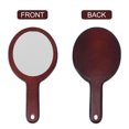 thumbnail image 2 of Handheld Makeup Mirror Portable Wooden Mirror Creative Cosmetic Mirror, 2 of 8