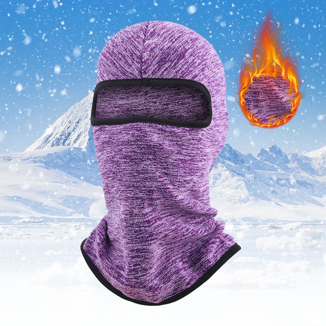 Winter Fleece Balaclava Face Mask, Thickened Warm Windproof Ski Mask for Cold Weather, Breathable Motorcycle Riding Cover for Snowboarding, Cycling and Outdoor Winter Sports