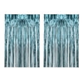 thumbnail image 1 of Abbracc 2 Pcs Rideaux à Franges en Aluminium Décoration pour Célébration Fête Performance sur Scène Bleu Clair, 1 of 9