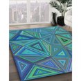 thumbnail image 3 of Ahgly Tapis Rectangulaire Lavable en Machine Intérieur Transitionnel Turquoise Foncé Vert, 5 Pieds x 7 Pieds, 3 of 7