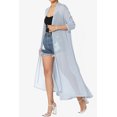 thumbnail image 3 of TheMogan Cardigan Long à Manches Longues en Maille pour Femmes Mi-Mollet Caftan Transparent, 3 of 6