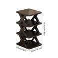 thumbnail image 3 of Dvruxg Plastic Folding Shoe Rack, Space-Saving Stackable Shoe Organizer for Closet, Entryway, Dorm, Apartment, No Assembly Required, Lightweight & Durable, 3 of 5