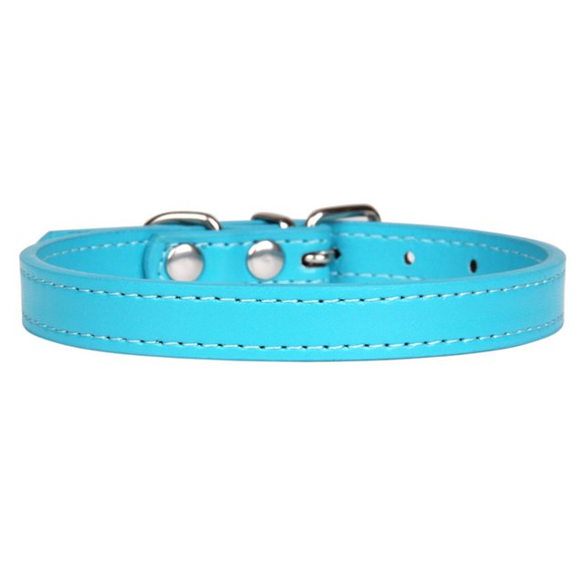 Faux Leather Collar Metal Buckle Pet Collar Adjustable Pet Collar for Small Dogs