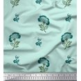 thumbnail image 1 of Soimoi Cotton Voile Fabric Leaves & Floral Block Decor Fabric Printed Yard 42 Inch Wide, 1 of 3