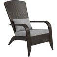 thumbnail image 1 of Outsunny Rattan Adirondack Chair Wicker Fire Pit Chair with Cushion Grey, 1 of 10