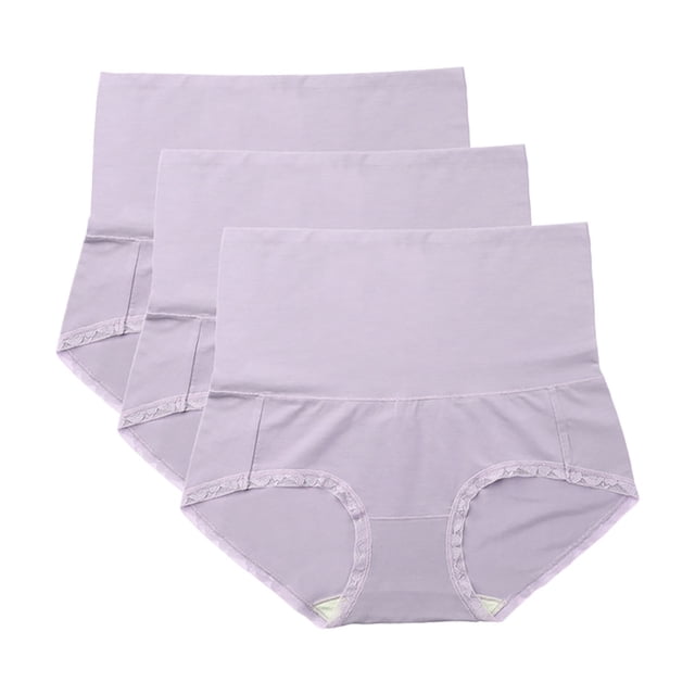 3 pcs Womens Modal Cotton Underwear High Waist Tummy Control Full Coverage Briefs Comfy Stretchy Ladies Panties