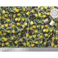 thumbnail image 2 of Soimoi Polyester Crepe Fabric Leaves,Floral & Lemon Vegetable Print Sewing Fabric Yard 52 Inch Wide, 2 of 3