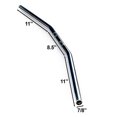 thumbnail image 4 of Krator Motorcycle Handlebar 7/8" Chrome Zero Drag Bar Style Bobber Cruiser Cafe Racer Compatible with Triumph Thunderbird Thruxton Speed TT, 4 of 4