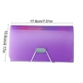 thumbnail image 3 of Accordion File Folder with Bill Clips 13 Pocket A6 Mini Organizer Plastic Transparent for Receipts Coupons Home Office Document Storage Hzhnb | Plastic, Purple, 3 of 9