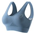 thumbnail image 1 of Women's Rhinestone Sports Bra - Hollow Back Design w/ Wide Strap Support | Anti-Sagging Wireless Bra for Workouts & Mature Figures, 1 of 2