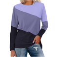thumbnail image 2 of Birdeem Women's Solid Round-Neck Long Sleeve Top, 2 of 12