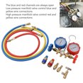 thumbnail image 3 of Refrigerant Manifold Gauge Set, Color Coded Scale Adhesive Nylon Resin Hose Air Conditioning Pressure Gauge  for R410 22 134A, 3 of 8