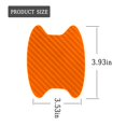 thumbnail image 2 of 4PCS Car Door Handle Sticker, Carbon Fiber Anti-Scratches Car Door Cup Protector, Non-Marking Auto Door Handle Protective Film, Universal for Most Car Handles,Orange，68mm-85mm, 2 of 7