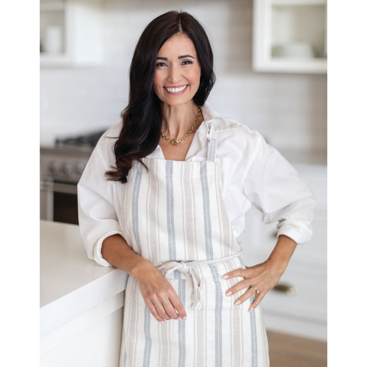 FRAÎCHE Spring Striped Apron