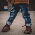 thumbnail image 3 of KIDSCOOL SPACE Baby Girl Boy Elastic Band Inside Ripped Denim Pants,3-4 Years, 3 of 6
