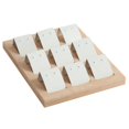 thumbnail image 4 of kurtrusly Wood Earring Card Holder w/ Tray Jewelry Display for Accessory 9 Pair White 5Set, 4 of 6