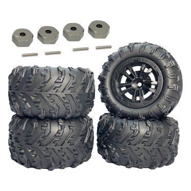 Tachiuwa 4Pcs 1/14 RC Snow Tires Replaces Accessory for Spielzeug 124016 DIY Modified Tires Tires with Hexs Pins