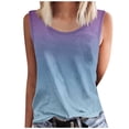 thumbnail image 1 of Dealovy Plus Size Tank Tops for Women Sleeveless Round Neck Basic Top Gradient Color Dressy Blouses, 1 of 4