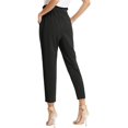 thumbnail image 2 of Women‘s Cropped Paper Bag Waist Pants with Pockets, 2 of 6