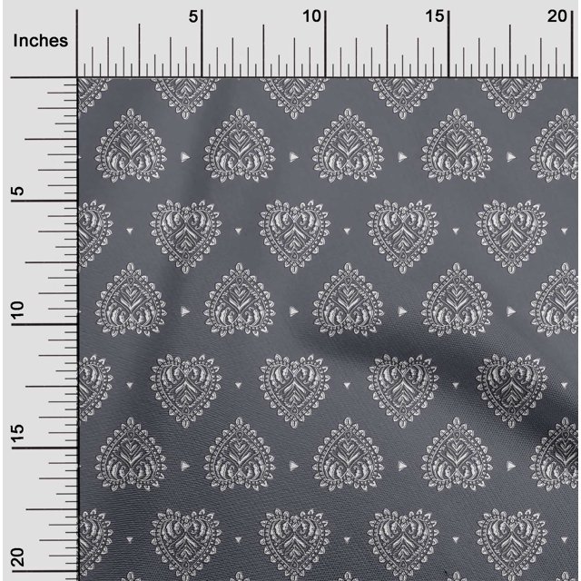 oneOone Georgette Viscose Fabric Floral Block Printed Craft Fabric BTY 42 Inch Wide