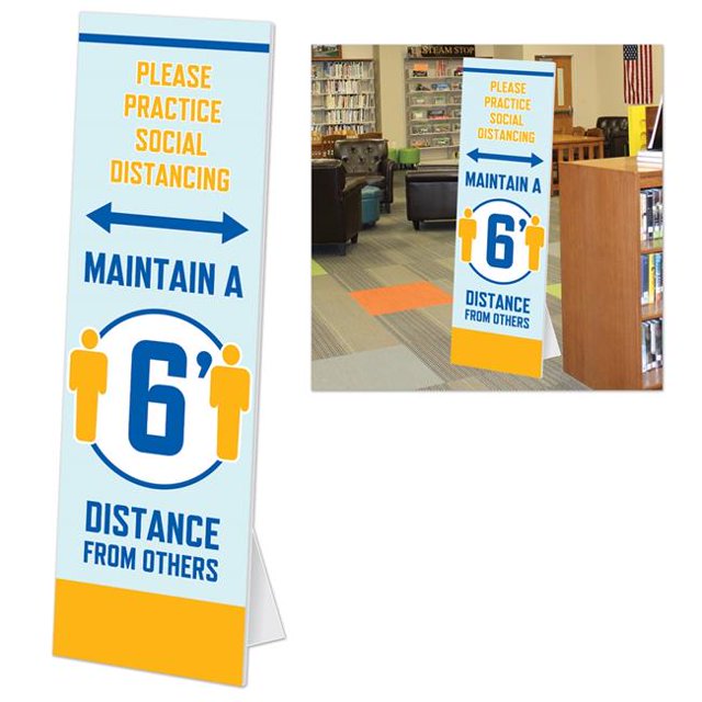 Beistle S100364V Social Distanciation Étage Affichage Propriété