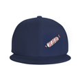 thumbnail image 3 of ZICANCN Pink Candy Baseball Caps, Trucker Hats for Men And Women, Adjustable Breathable Flat Caps, Navy Blue, 3 of 6