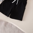 thumbnail image 5 of Qtocio Ensemble Garçon Haut à Manches Courtes Rayé et Short à Poches Col à Revers Décontracté Mode Confortable Tenue Quotidienne Tenue d'Été, 5 of 5