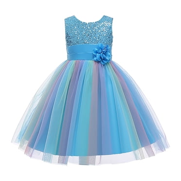 Cameland Toddler Girls Color Net Yarn Bowknot Birthday Party Flowers Gown Kids Dresses