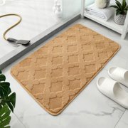 Bathroom Rugs Mat, EDHITNR Thickened Plush Absorbent Bath Rugs, Non-Slip Quick Dry Machine Washable Bath Mats for Toilet Restroom Floor Tub Shower