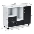 thumbnail image 3 of Giantex Mobile Lateral File Cabinet, Rolling Storage Office Printer Stand w/Lockable Wheels, Adjustable Shelves, 3 of 8