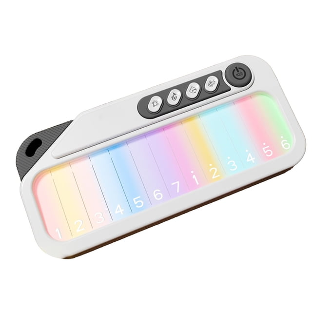 White Childrens Electronic Keyboard With Color Touch Screen For Beginners Girls Aged 3 6 Educational Toy
