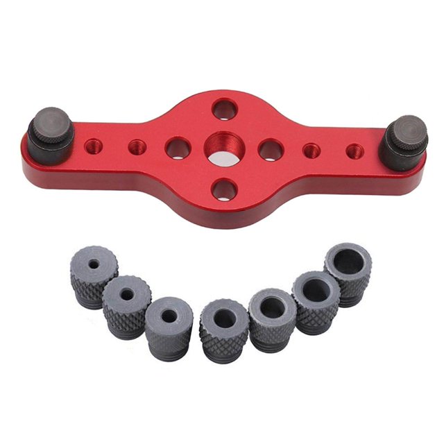 2-10mm Sel Centering Doweling Jig Set Wood Hole Locator Red