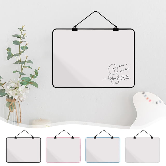 Bowayaoa Double Sided Magnetic Whiteboard, Portable Memo Board for Fridge, Office & Home, Dry Erase Writing Board with Magnet, Message Board for Notes, Photos, Schedule, Drawing, Easy Erase