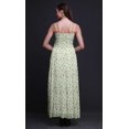 thumbnail image 3 of Bimba Feuilles de Fleurs Bimba Imprimée Robe Fluide à Bretelles Spaghetti Froncée pour Femme - Très Petit, 3 of 7