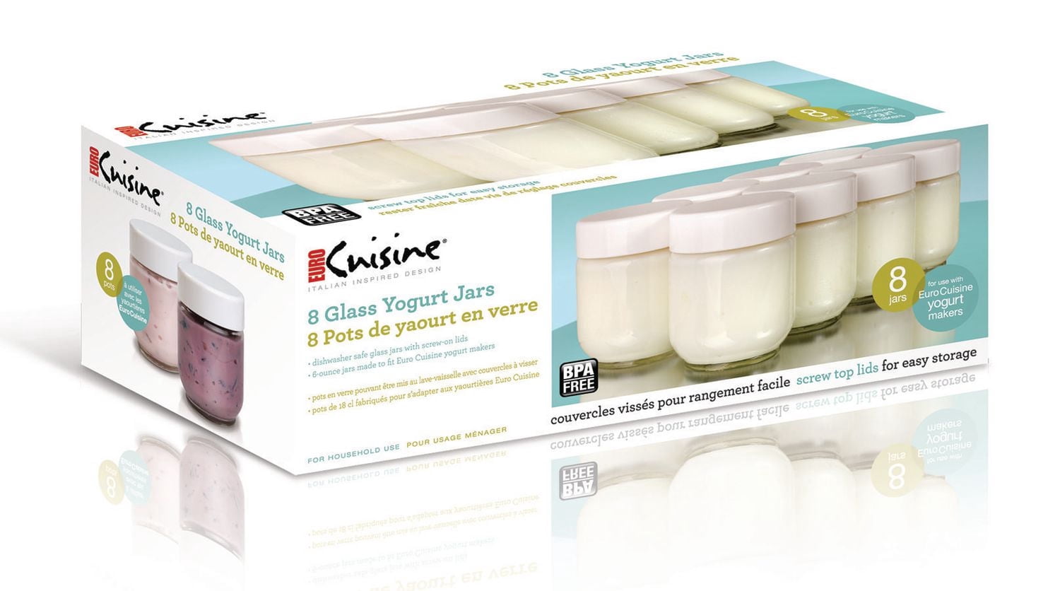 Euro Cuisine, GY1920,  8 x 6oz Jars