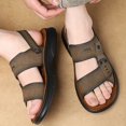 thumbnail image 3 of Mens Walking Sandals with Back Strap Arch Support Comfortable Plantar Fasciitis Sport Slides Beach Slippers, 3 of 7