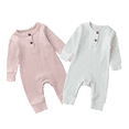 thumbnail image 1 of PatPat Combinaison à Manches Longues pour Bébé en Tricot de Coton Uni Style Cardigan, 1 of 8